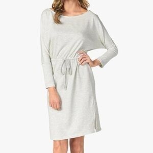 NWT Cupcakes & Cashmere ‘Senna’ boat neck dolman drawstring dress ash heather S